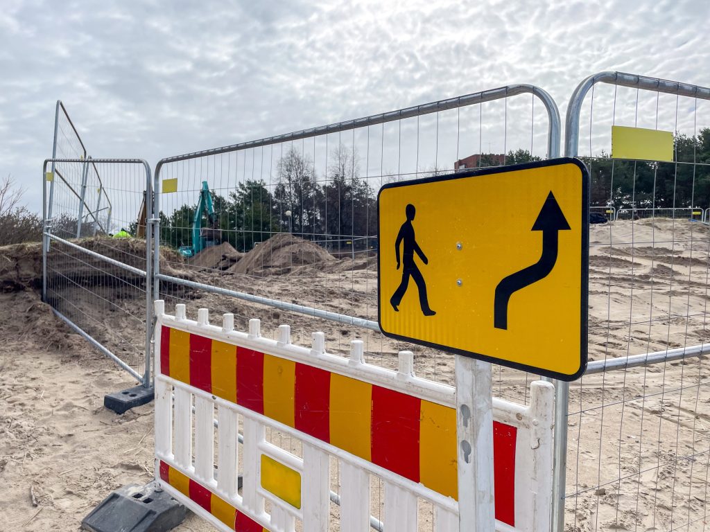 Fencing was installed at the construction site.